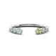 1 - Makena Aquamarine and Peridot Open Wedding Band 