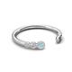 5 - Makena Aquamarine and Smoky Quartz Open Wedding Band 