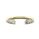 1 - Makena Aquamarine and Tanzanite Open Wedding Band 