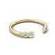 5 - Makena Aquamarine and Tanzanite Open Wedding Band 