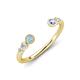4 - Makena Aquamarine and Tanzanite Open Wedding Band 
