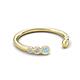 5 - Makena Aquamarine and Yellow Diamond Open Wedding Band 