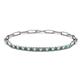 1 - Lily 0.87 ctw Created Alexandrite and Lab Grown Diamonds Paperclip Links Tennis  Bracelet 