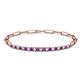 1 - Lily 0.87 ctw Amethyst and Lab Grown Diamonds Paperclip Links Tennis  Bracelet 