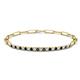1 - Lily 0.76 ctw Black Diamonds and Lab Grown Diamonds Paperclip Links Tennis  Bracelet 