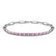1 - Lily 0.75 ctw Pink Sapphire and Lab Grown Diamonds Paperclip Links Tennis  Bracelet 