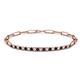 1 - Lily 0.99 ctw Red Garnet and Lab Grown Diamonds Paperclip Links Tennis  Bracelet 