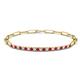 1 - Lily 0.81 ctw Ruby and Lab Grown Diamonds Paperclip Links Tennis  Bracelet 