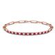 1 - Lily 0.81 ctw Ruby and Lab Grown Diamonds Paperclip Links Tennis  Bracelet 