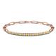 1 - Lily 0.75 ctw Yellow Diamonds and Lab Grown Diamonds Paperclip Links Tennis  Bracelet 