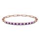 1 - Lily 0.85 ctw Amethyst and Lab Grown Diamonds Paperclip Links Tennis  Bracelet 