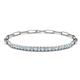 1 - Lily 0.85 ctw Aquamarine and Lab Grown Diamonds Paperclip Links Tennis  Bracelet 