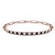 1 - Lily 1.03 ctw Black Diamonds and Lab Grown Diamonds Paperclip Links Tennis  Bracelet 