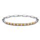 1 - Lily 0.85 ctw Citrine and Lab Grown Diamonds Paperclip Links Tennis  Bracelet 