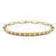 1 - Lily 0.85 ctw Citrine and Lab Grown Diamonds Paperclip Links Tennis  Bracelet 