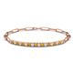 1 - Lily 0.85 ctw Citrine and Lab Grown Diamonds Paperclip Links Tennis  Bracelet 