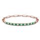 1 - Lily 0.85 ctw Emerald and Lab Grown Diamonds Paperclip Links Tennis  Bracelet 