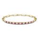 1 - Lily 0.85 ctw Pink Tourmaline and Lab Grown Diamonds Paperclip Links Tennis  Bracelet 