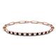 1 - Lily 1.13 ctw Red Garnet and Lab Grown Diamonds Paperclip Links Tennis  Bracelet 