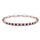 1 - Lily 1.13 ctw Rhodolite Garnet and Lab Grown Diamonds Paperclip Links Tennis  Bracelet 