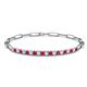 1 - Lily 1.05 ctw Ruby and Lab Grown Diamonds Paperclip Links Tennis  Bracelet 