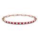 1 - Lily 1.05 ctw Ruby and Lab Grown Diamonds Paperclip Links Tennis  Bracelet 