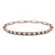 1 - Lily 1.00 ctw Smoky Quartz and Lab Grown Diamonds Paperclip Links Tennis  Bracelet 