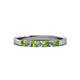 2 - Fiala 2.40 mm Peridot and Diamond 7 Stone Wedding Band 