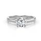 1 - Corona 1.00 ct IGI Certified Lab Grown Diamond Round (6.50 mm) Solitaire Engagement Ring 