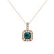 1 - Kiani London Blue Topaz and Diamond Halo Pendant 
