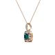 2 - Kiani London Blue Topaz and Diamond Halo Pendant 