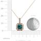 4 - Kiani London Blue Topaz and Diamond Halo Pendant 