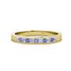 1 - Aaryn 2.00 mm Tanzanite and Diamond 11 Stone Wedding Band 