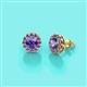 3 - Bernice 0.71 ctw Round Iolite Halo Stud Earrings 
