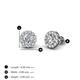 4 - Bernice 0.86 ctw Natural Round Diamond Halo Stud Earrings 