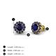 4 - Bernice 0.96 ctw Round Blue Sapphire Halo Stud Earrings 