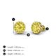 4 - Bernice 0.90 ctw Round Yellow Sapphire Halo Stud Earrings 