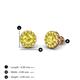 4 - Bernice 0.90 ctw Round Yellow Sapphire Halo Stud Earrings 