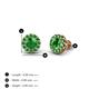 4 - Bernice 0.96 ctw Round Green Garnet Halo Stud Earrings 