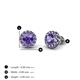 4 - Bernice 0.71 ctw Round Iolite Halo Stud Earrings 