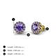 4 - Bernice 0.71 ctw Round Iolite Halo Stud Earrings 