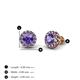 4 - Bernice 0.71 ctw Round Iolite Halo Stud Earrings 