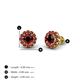 4 - Bernice 1.02 ctw Round Red Garnet Halo Stud Earrings 