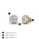 4 - Bernice 0.90 ctw Round White Sapphire Halo Stud Earrings 
