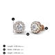 4 - Bernice 0.90 ctw Round White Sapphire Halo Stud Earrings 