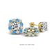 1 - Ambre Blue Topaz and Diamond Jacket Earrings 