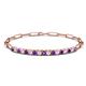 1 - Lily 1.10 ctw Amethyst and Lab Grown Diamonds Paperclip Links Tennis  Bracelet 
