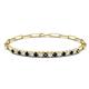 1 - Lily 1.28 ctw Black Diamonds and Lab Grown Diamonds Paperclip Links Tennis  Bracelet 