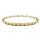 1 - Lily 1.10 ctw Citrine and Lab Grown Diamonds Paperclip Links Tennis  Bracelet 