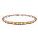 1 - Lily 1.10 ctw Citrine and Lab Grown Diamonds Paperclip Links Tennis  Bracelet 